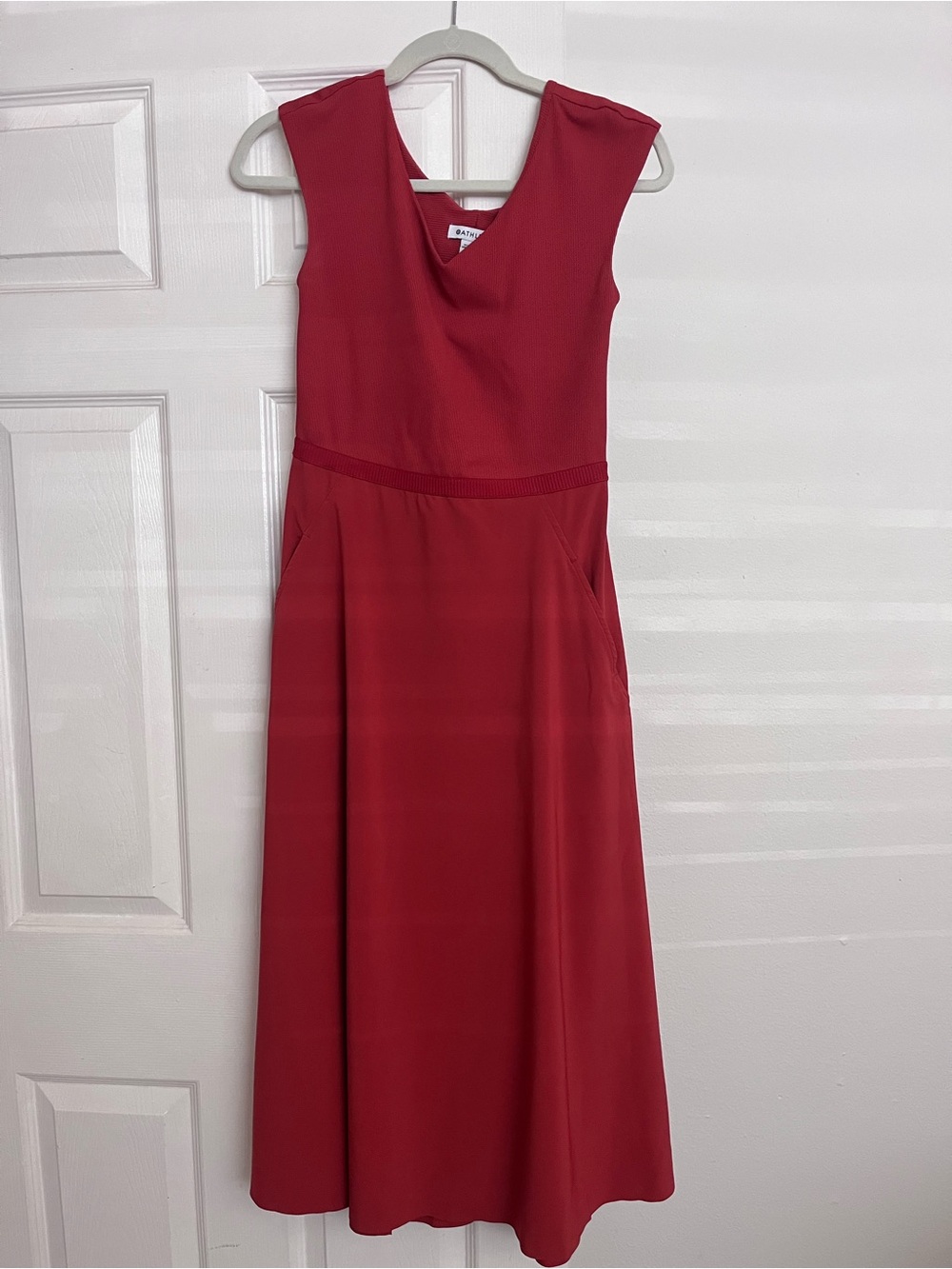 Athleta Rust Sleeveless Midi Dress